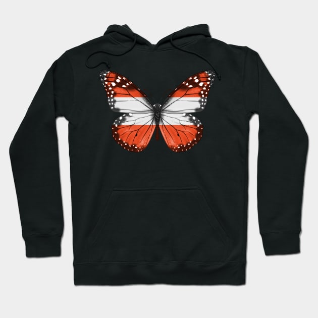 Austrian Flag  Butterfly - Gift for Austrian From Austria Hoodie by Country Flags